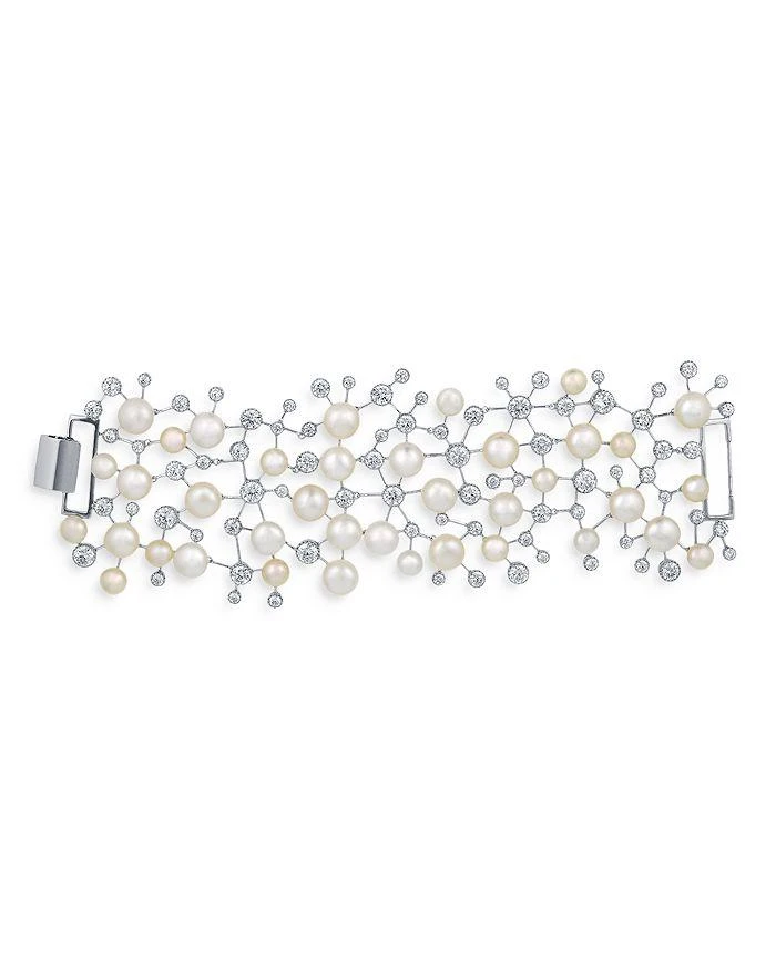 商品Anabela Chan|18K White Gold Plated Sterling Silver Constellation Collection Simulated Diamond & Cultured Freshwater Pearl Bracelet,价格¥29039,第2张图片详细描述