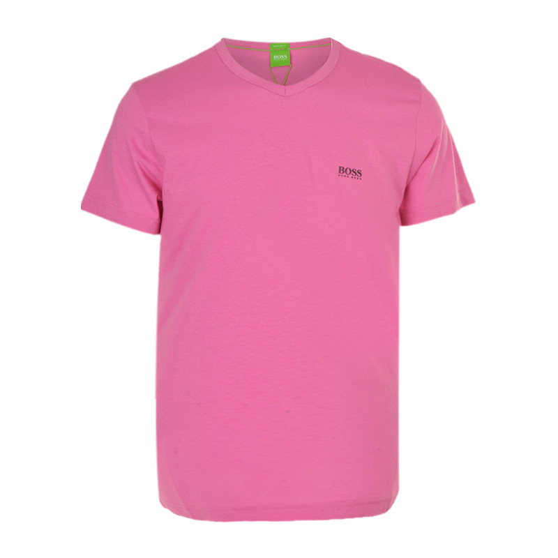 Hugo Boss 雨果博斯 男士休闲短袖粉紅色棉 TEEVN-6415-570商品第2张图片规格展示