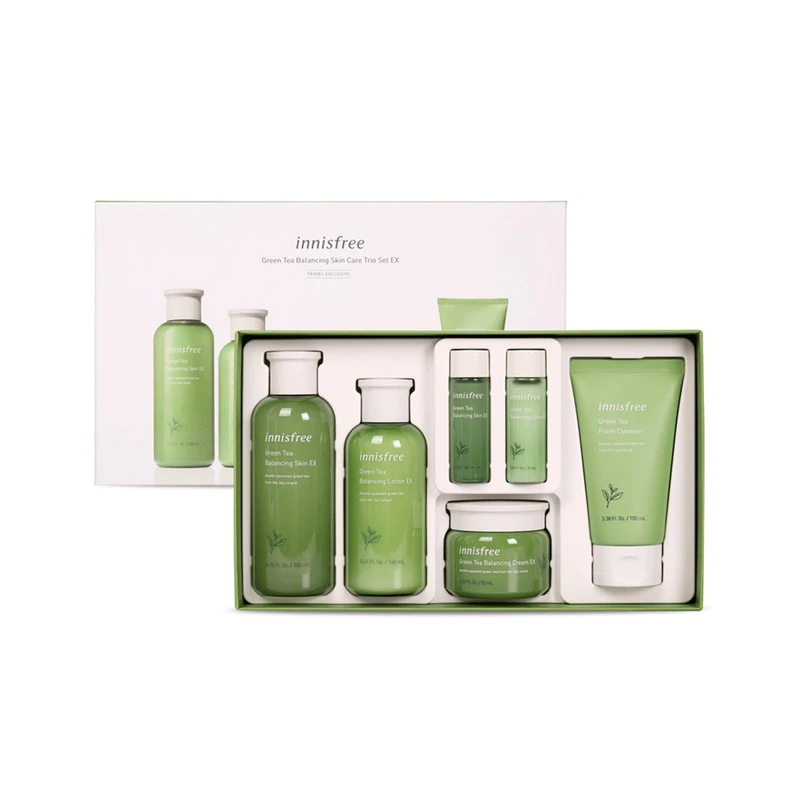 商品Innisfree|悦诗风吟（innisfree）绿茶精萃平衡护肤四件套套装,价格¥368,第1张图片