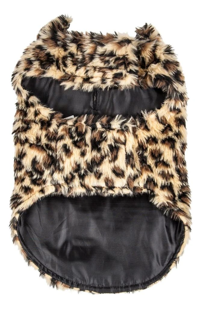 商品PET LIFE|LUXE 'Poocheetah ' Ravishing Designer Spotted Cheetah Faux Fur Dog Coat Jacket,价格¥302,第2张图片详细描述