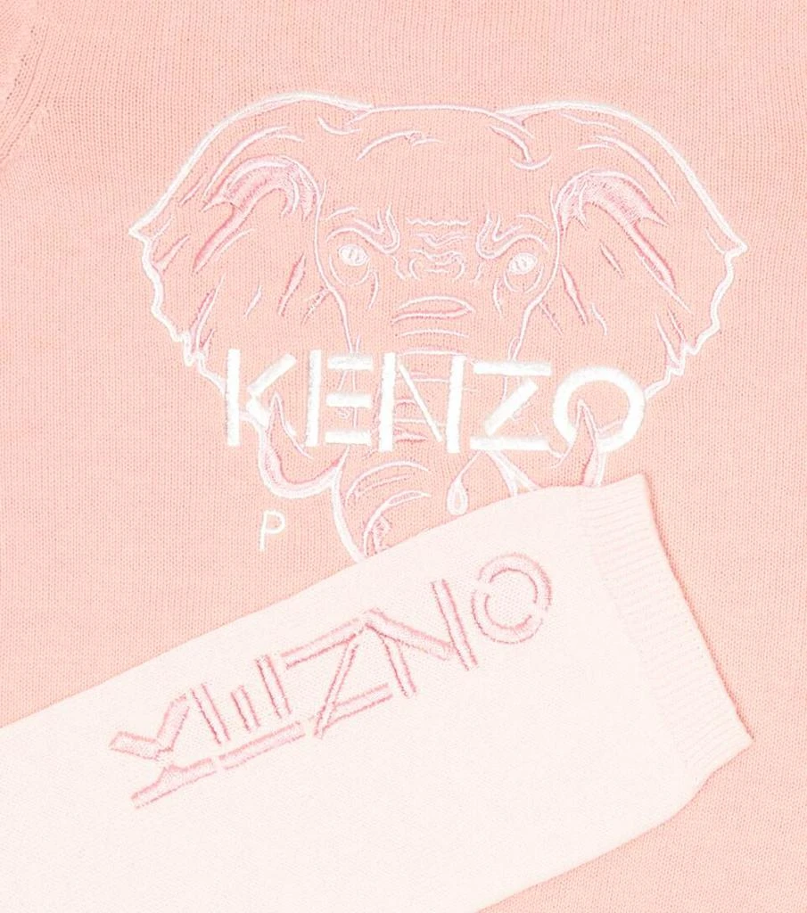 商品Kenzo|Baby logo cotton sweater and pants set,价格¥667,第3张图片详细描述