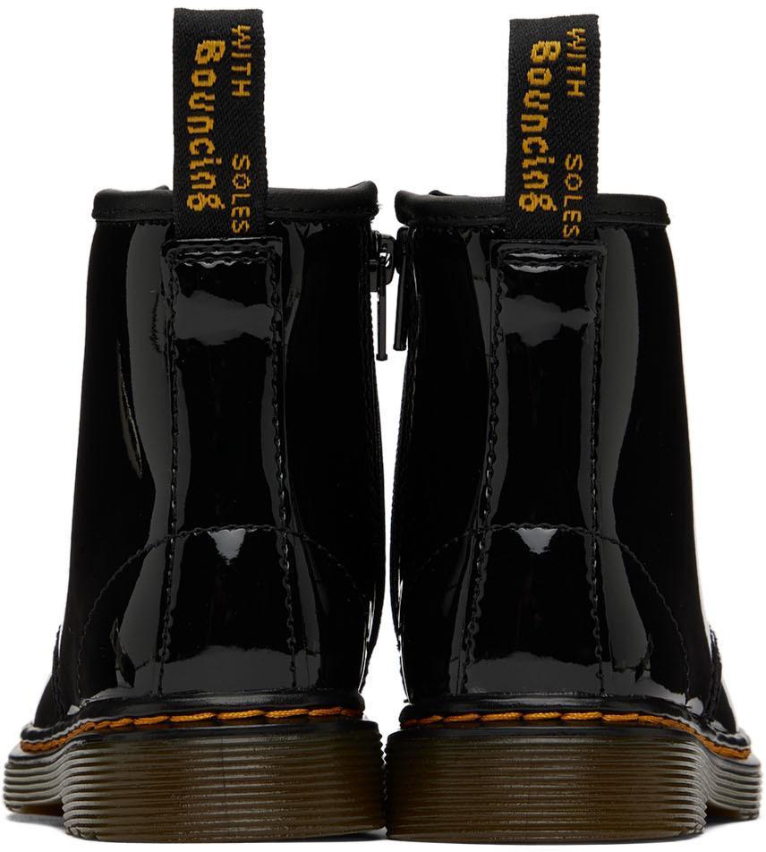 商品Dr. Martens|Baby Black Patent 1460 Boots,价格¥524,第4张图片详细描述
