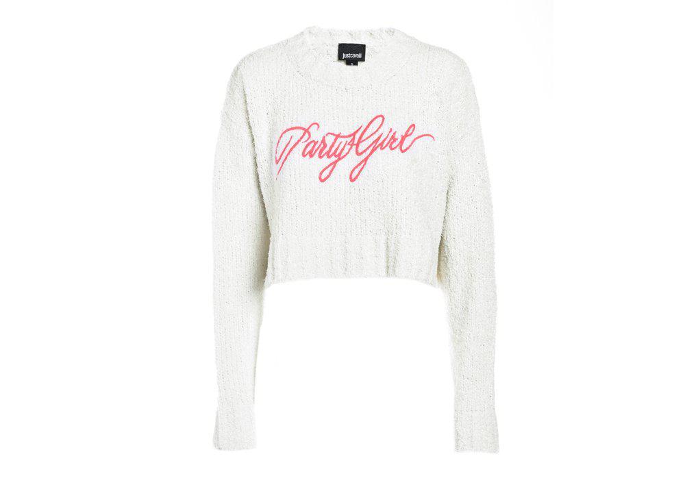 商品Just Cavalli|Just Cavalli Slogan Print Knitted Sweater,价格¥1244,第1张图片