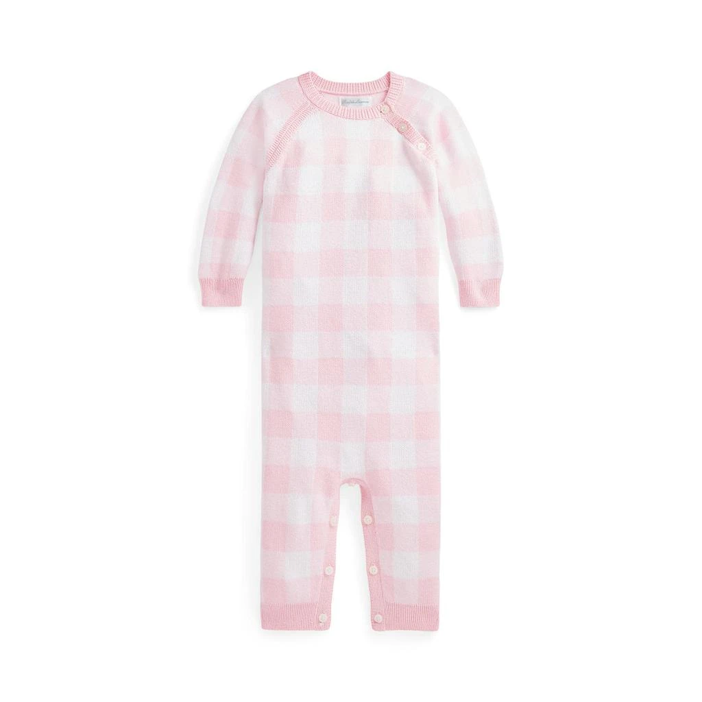 商品Ralph Lauren|Gingham Cotton Sweater Coverall (Infant),价格¥565,第1张图片
