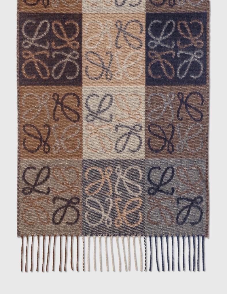 商品Loewe|罗意威老花Anagram拼色羊毛羊绒围巾,价格¥2680,第5张图片详细描述