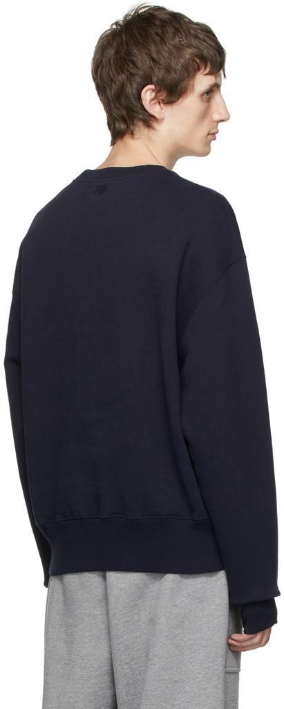 商品AMI|SSENSE Exclusive Navy Oversize Ami de Cœur Sweater,价格¥2398,第5张图片详细描述
