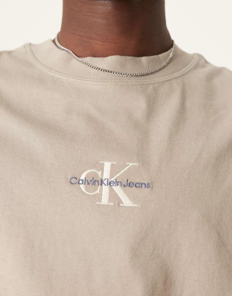 商品Calvin Klein|Calvin Klein Jeans monologo vest in stone,价格¥364,第2张图片详细描述