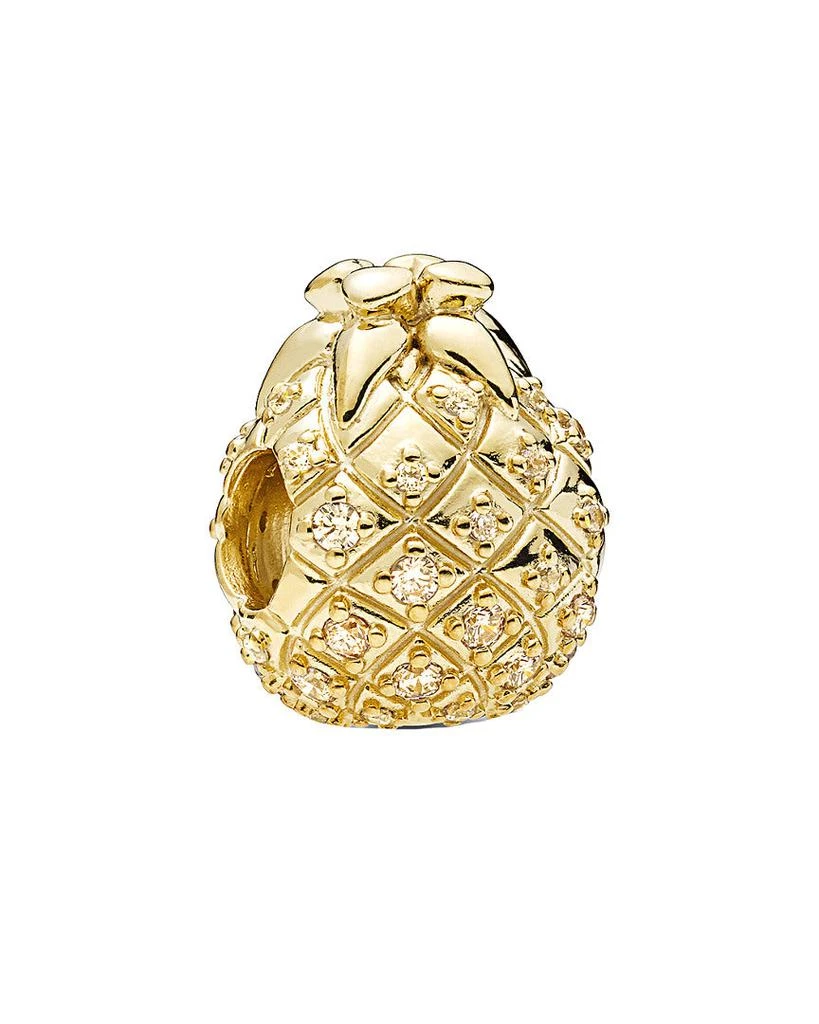 商品PANDORA|PANDORA Shine Moments 18K Over Silver Sparkling Pineapple Charm,价格¥394,第1张图片