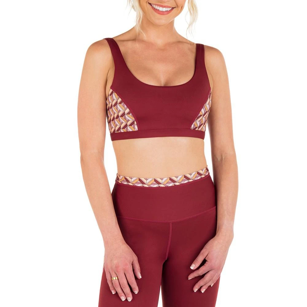 商品Hurley|Juniors' City Block Colorblocked Low-Impact Sports Bra,价格¥87,第1张图片