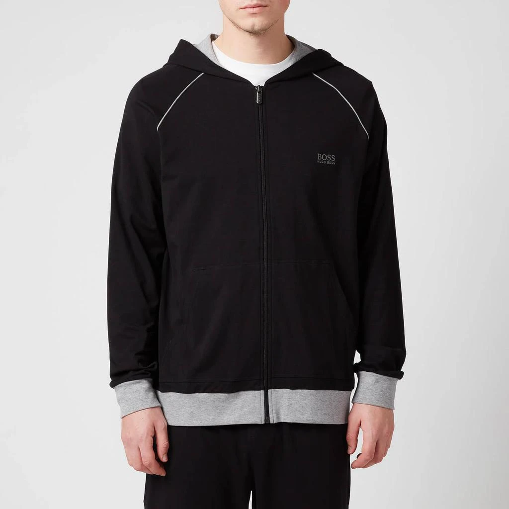 商品Hugo Boss|BOSS Bodywear Men's Mix & Match Hooded Jacket - Black,价格¥324,第1张图片