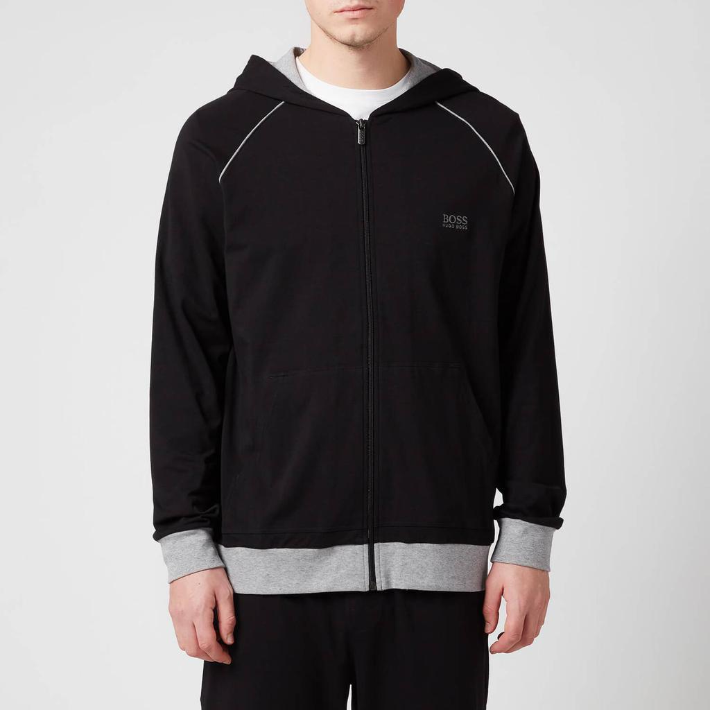 商品Hugo Boss|BOSS Bodywear Men's Mix & Match Hooded Jacket - Black,价格¥309,第1张图片