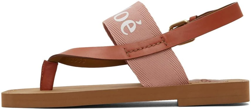 商品Chloé|Pink Woody Flat Sandals,价格¥2126,第3张图片详细描述