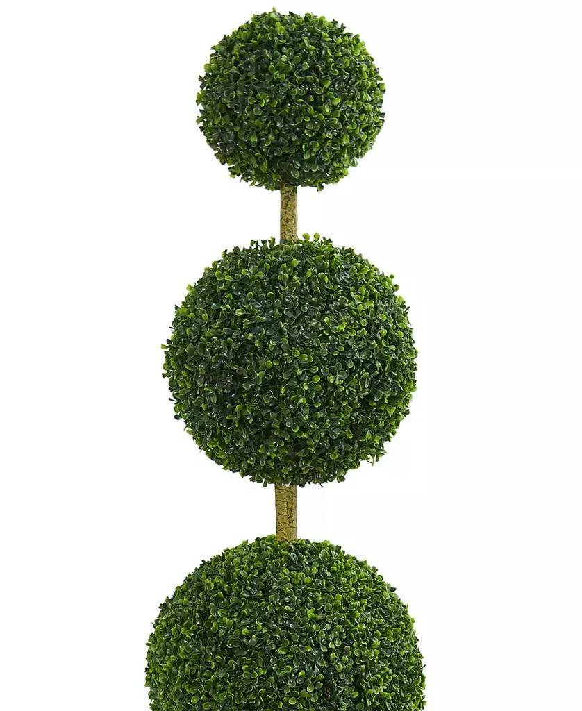 商品NEARLY NATURAL|6' Boxwood Triple Ball Topiary Artificial Tree in Slate Planter UV Resistant,价格¥2195,第2张图片详细描述