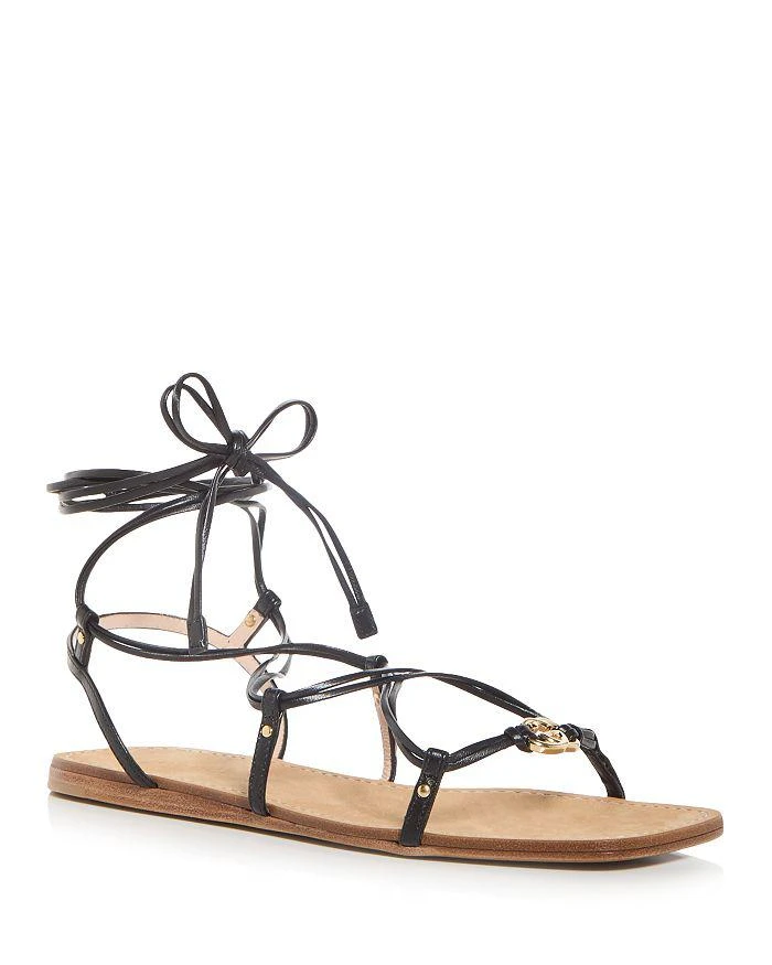 商品Gucci|Women's Interlocking G Strappy Ankle Tie Sandals,价格¥6278,第1张图片详细描述