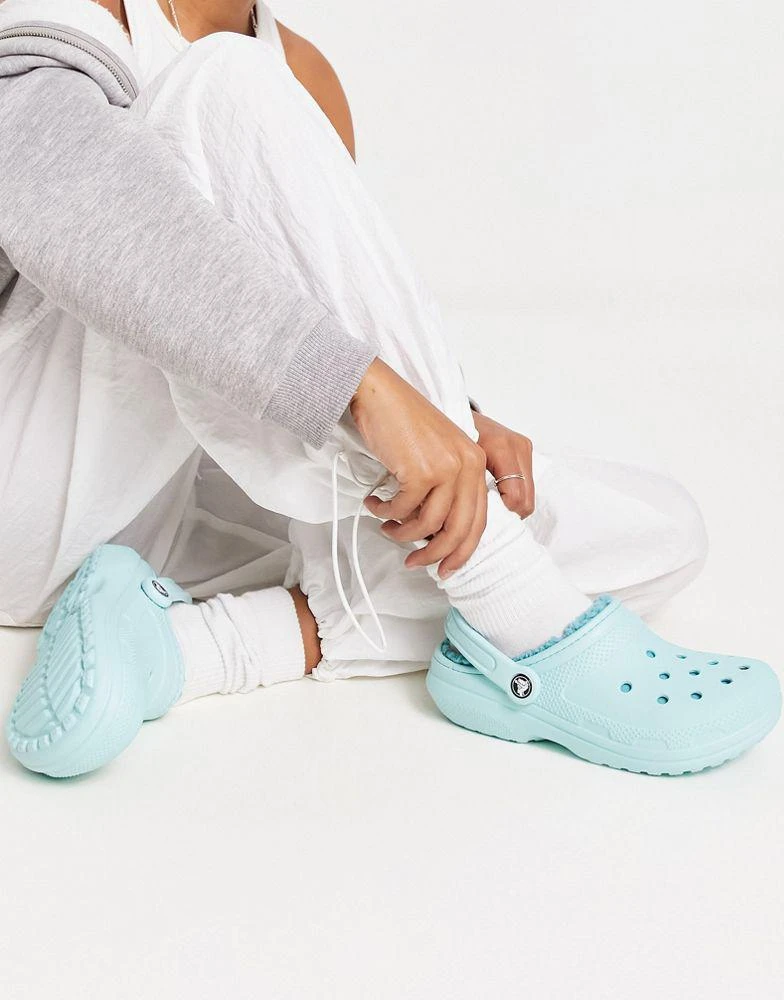 商品Crocs|Crocs classic lined clogs in pure water,价格¥430,第1张图片