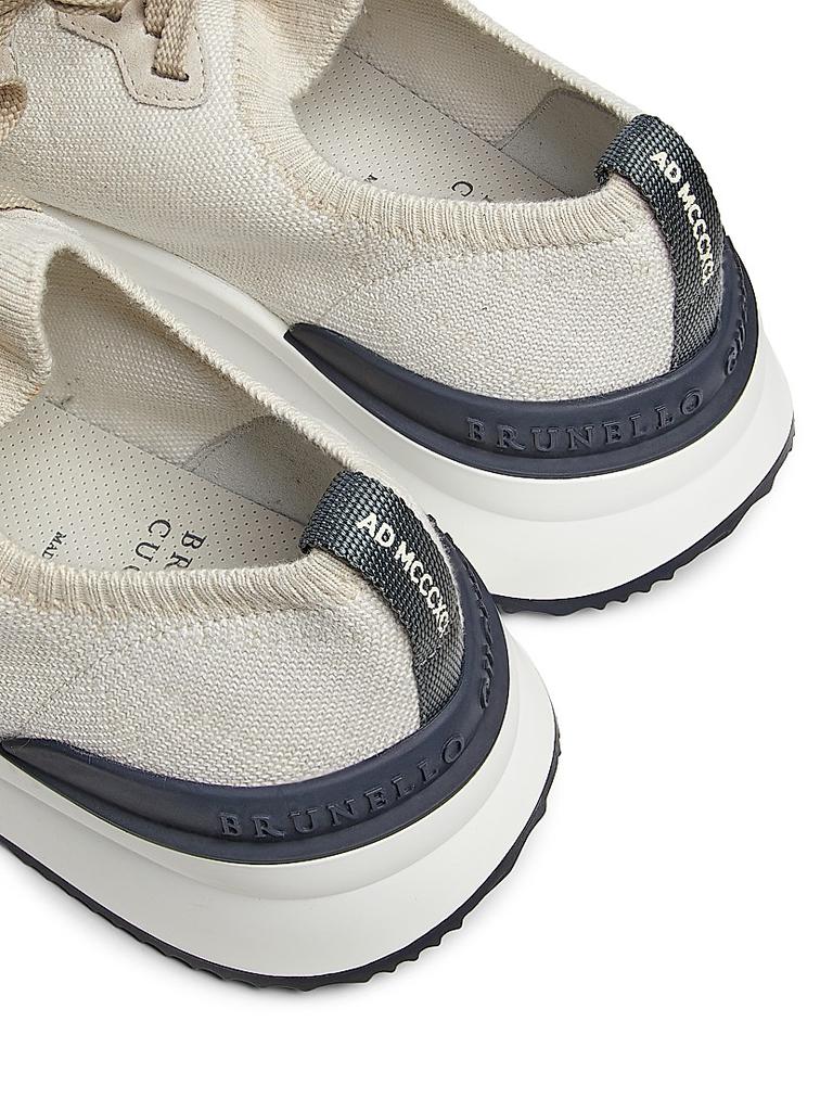 【関税&送料込】Brunello Cucinelli Sneakers Knit BRUNELLO CUCINELLI 995$ Knit Runners Sneakers - Low-top