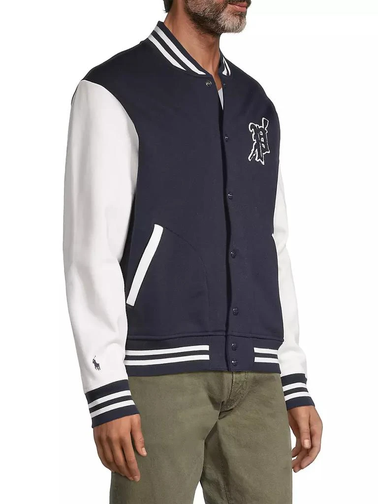商品Ralph Lauren|Fleece Logo Baseball Jacket,价格¥1455,第4张图片详细描述