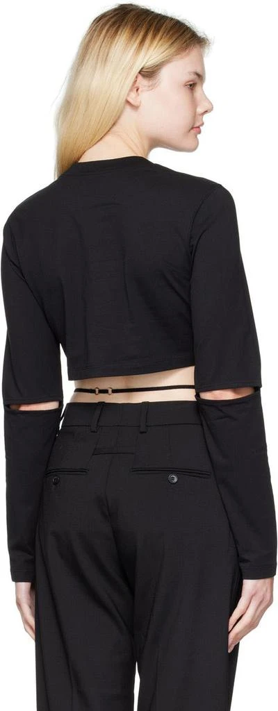 商品Jacquemus|Black Le Papier ‘Le T-Shirt Pino’ Long Sleeve T-Shirt,价格¥496,第3张图片详细描述