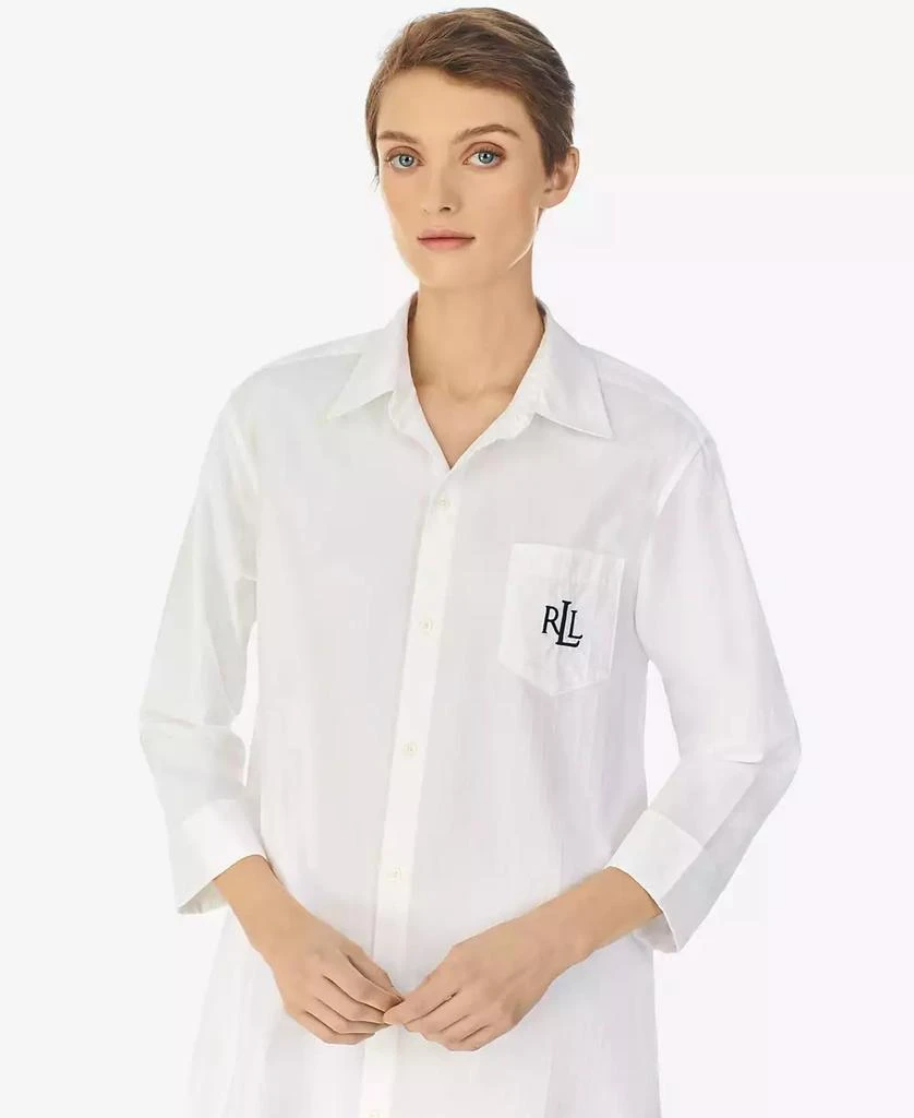 商品Ralph Lauren|Roll-Cuff Sleepshirt Nightgown,价格¥220,第3张图片详细描述