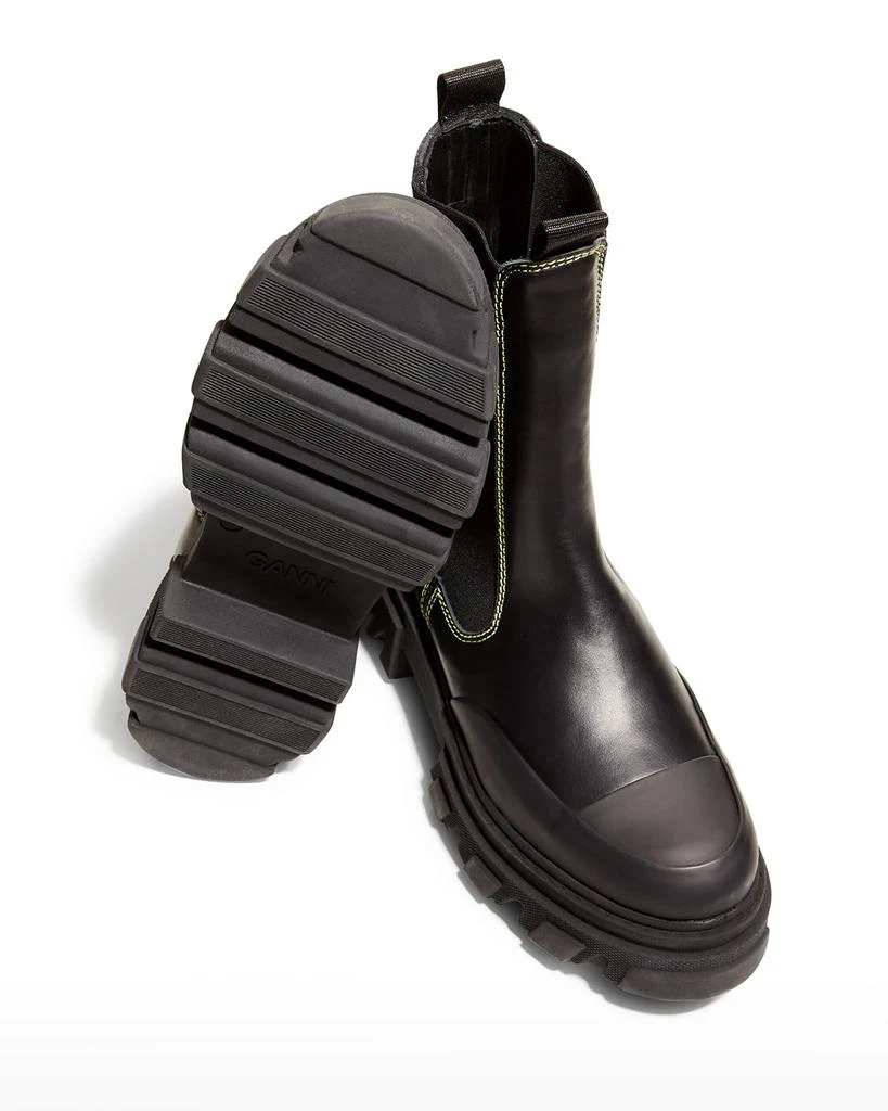 商品Ganni|55mm Leather Mid Chelsea Boots,价格¥2068,第4张图片详细描述