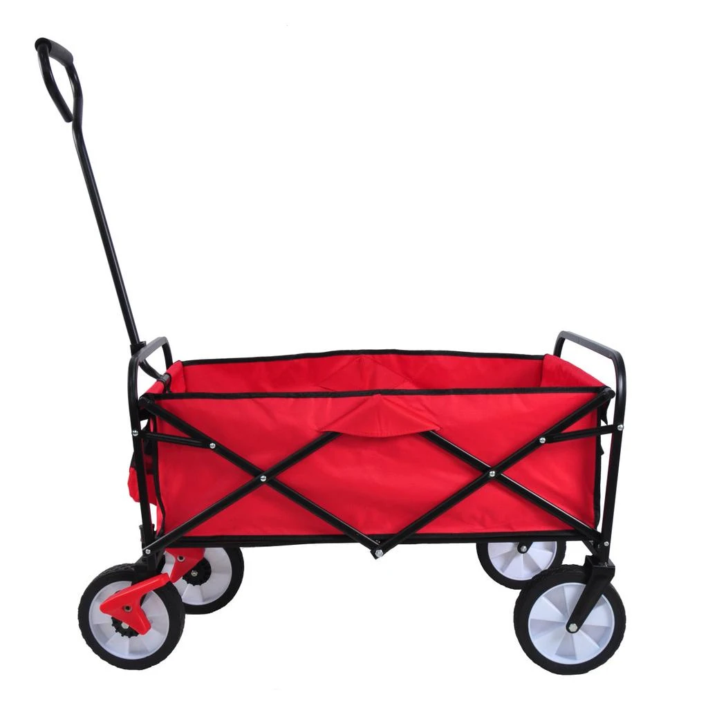 商品Simplie Fun|Folding Wagon Garden Shopping Beach Cart (Red),价格¥1011,第4张图片详细描述