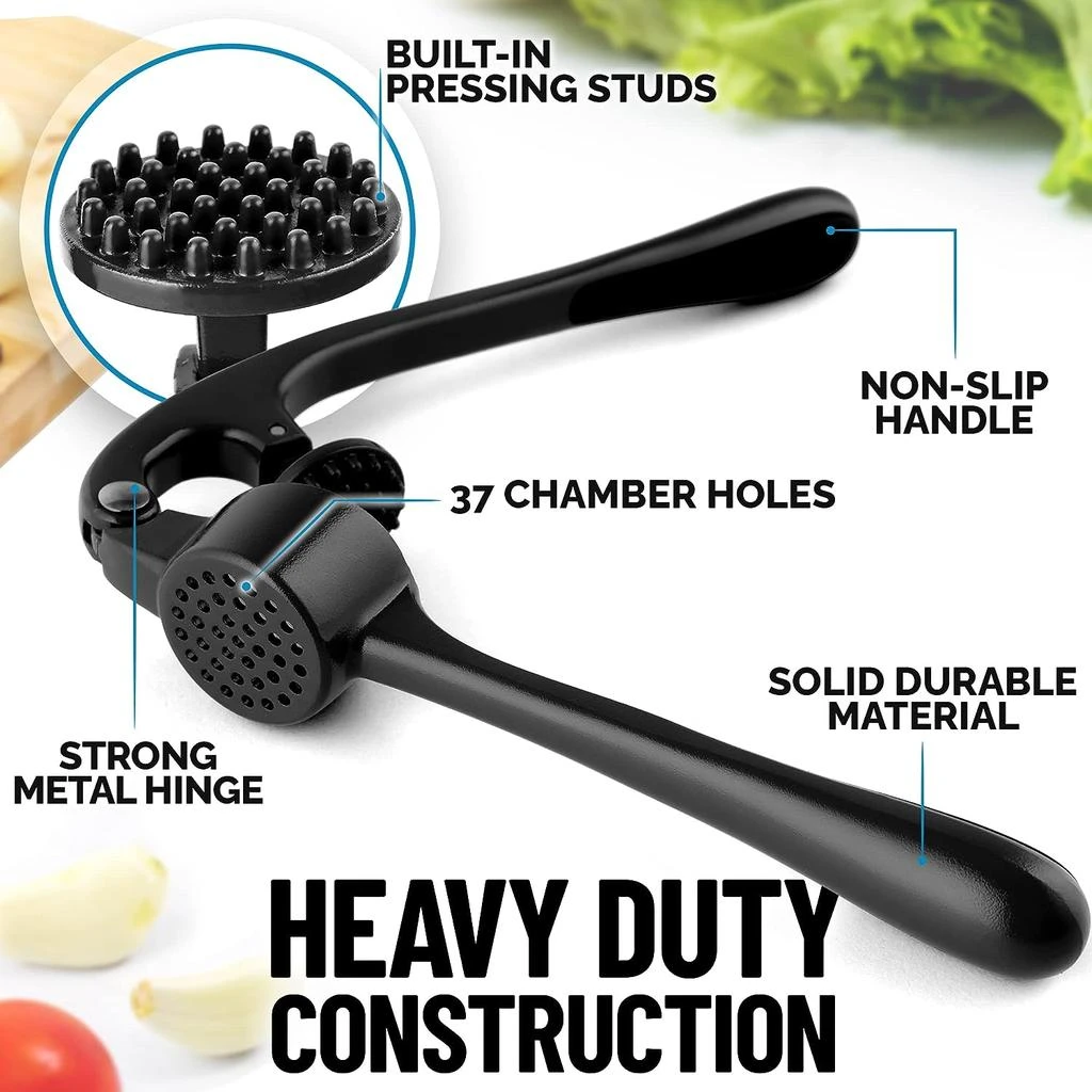 Garlic Press with Silicone Peeler and Brush 商品
