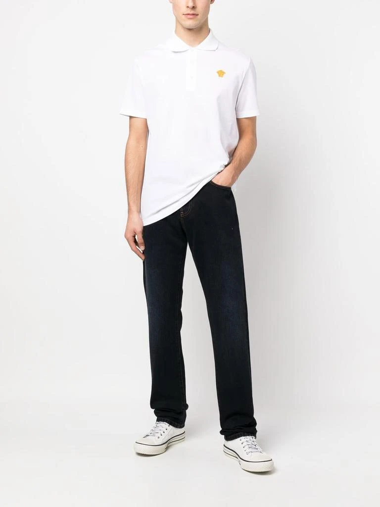 商品Versace|VERSACE - Medusa Embroidered Polo Shirt,价格¥4083,第5张图片详细描述