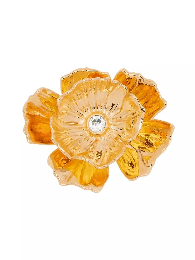 商品Oscar de la Renta|Goldtone & Crystal Flower Brooch,价格¥2572,第1张图片