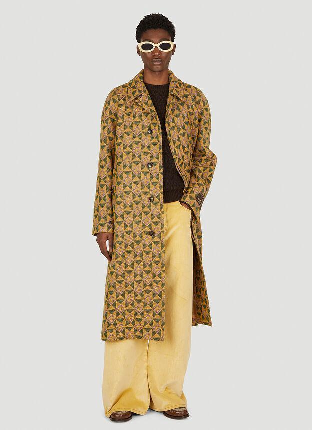 商品Gucci|G Rhombi Coat in Yellow,价格¥21759,第4张图片详细描述