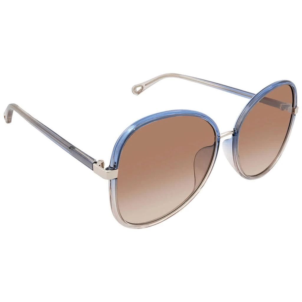 商品Chloé|Chloe Brown Gradient Butterfly Ladies Sunglasses CH0030SA 002 60,价格¥1488,第1张图片