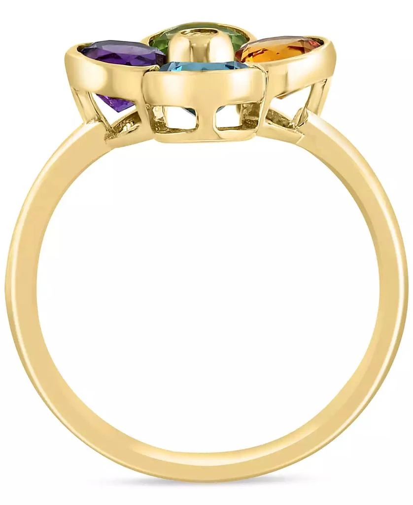 商品Effy|EFFY® Multi-Gemstone (2-1/6 ct. t.w.) & Diamond Accent Flower Ring in 14k Gold,价格¥4240,第2张图片详细描述