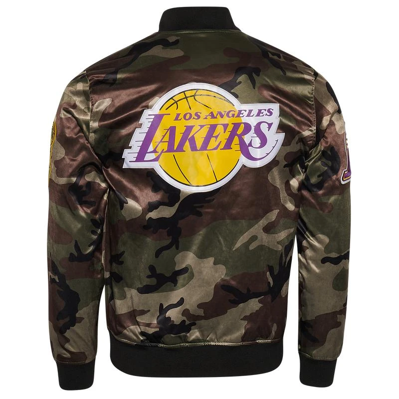 商品Pro Standard|Pro Standard Lakers NBA AOP Satin Jacket - Men's,价格¥707,第2张图片详细描述