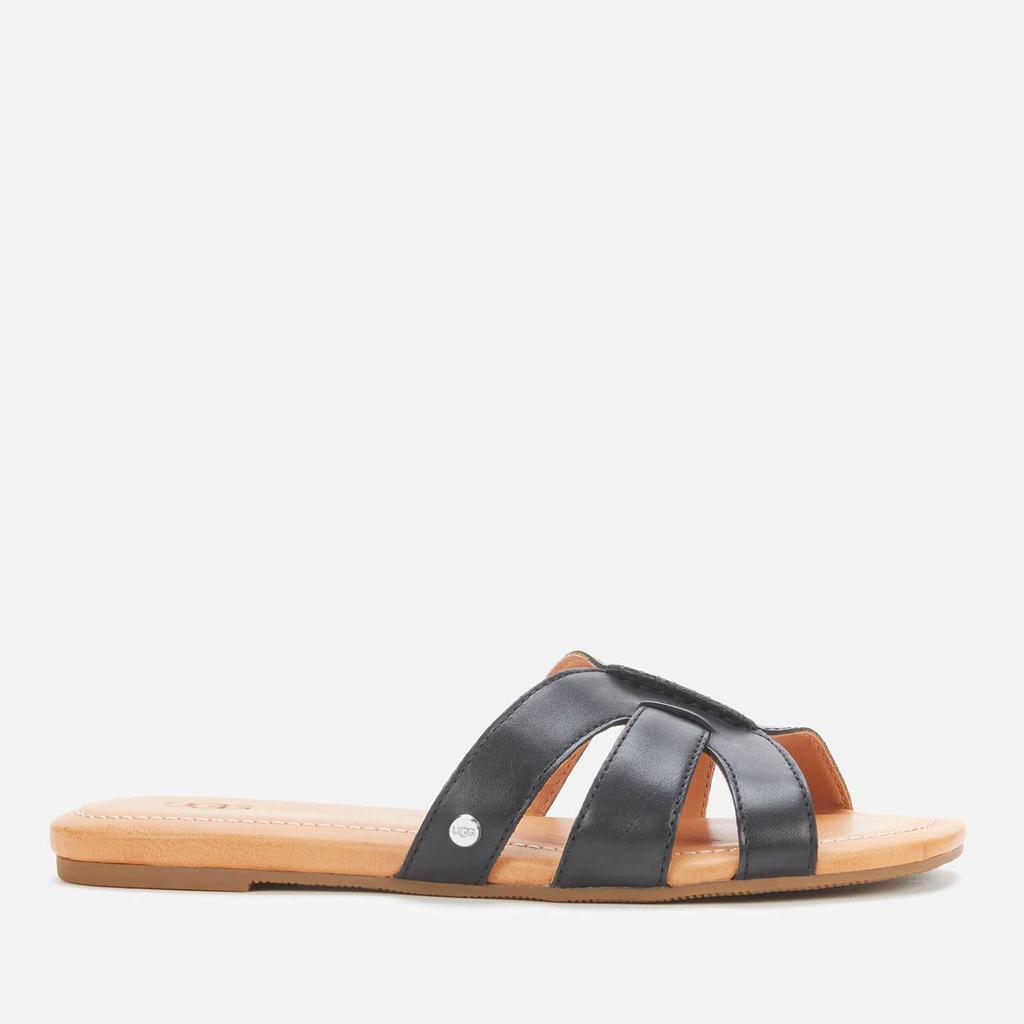 UGG Women's Teague Leather Mule Sandals - Black商品第1张图片规格展示