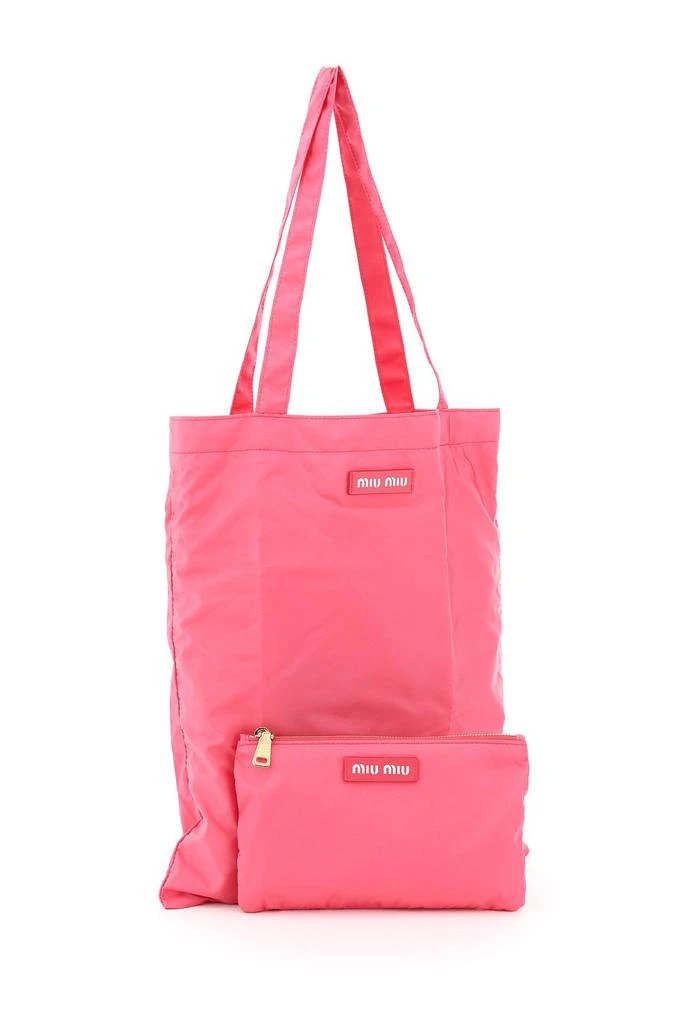 商品Miu Miu|Miu Miu Foldable Shopper Tote Bag,价格¥2578,第3张图片详细描述