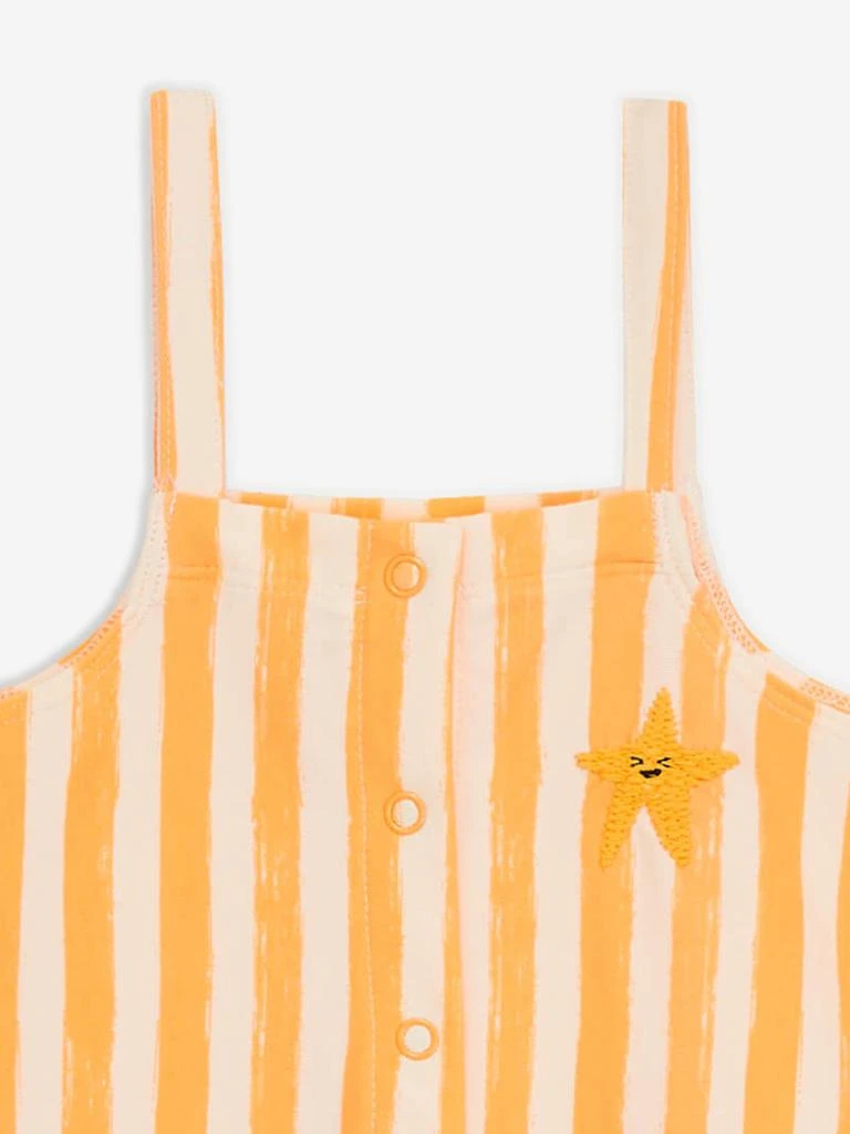 商品The Bonnie Mob|The Bonnie Mob Kids Cayman Striped Dungaree Romper in Orange,价格¥192,第4张图片详细描述