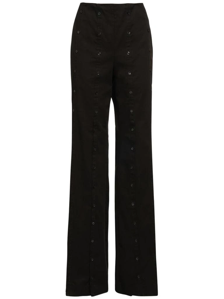 商品ROCHAS|Low Rise Cotton Poplin Flared Pants,价格¥1895,第1张图片