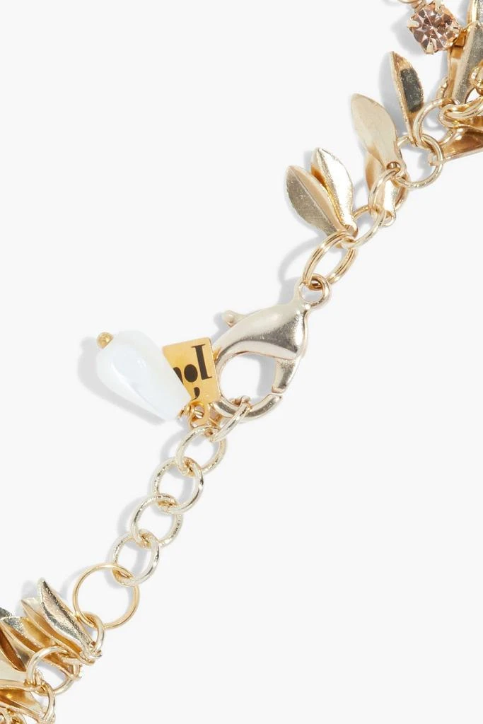 商品ROSANTICA|Fragola gold-tone, faux pearl and crystal bracelet,价格¥396,第2张图片详细描述