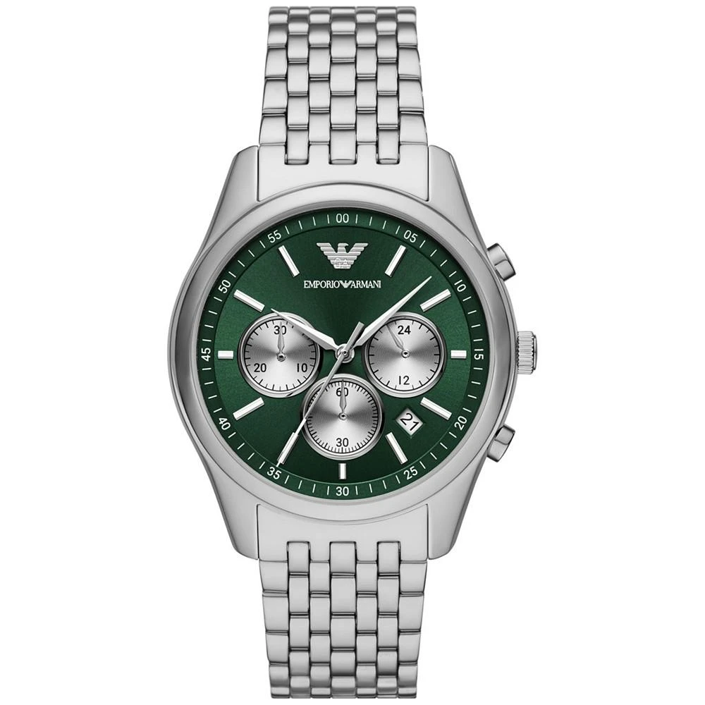 商品Emporio Armani|Men's Chronograph Stainless Steel Bracelet Watch 41mm,价格¥2388,第1张图片
