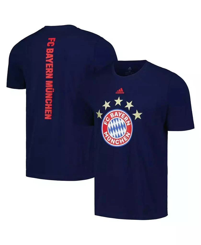 商品Adidas|Men's Navy Bayern Munich Vertical Back T-shirt,价格¥262,第1张图片