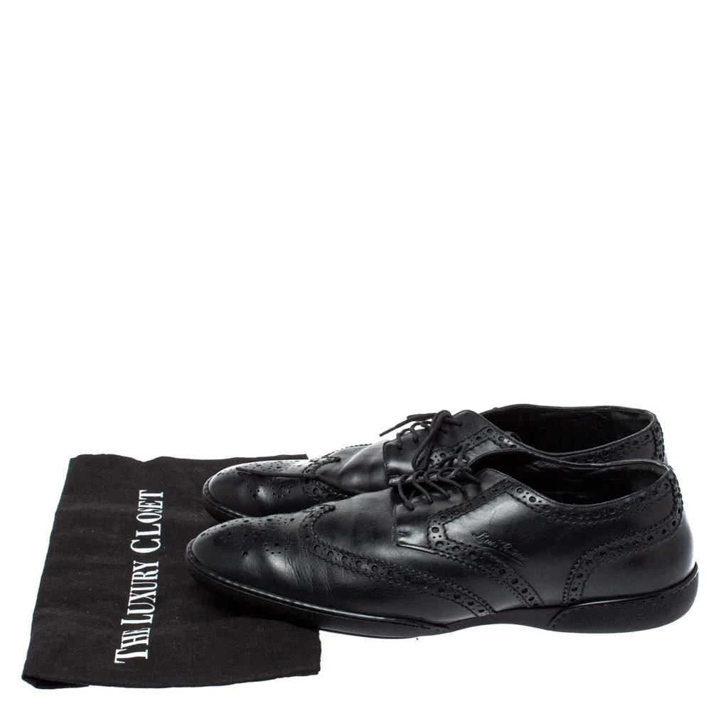 Louis Vuitton Black Brogue Leather Explorer Sneakers Size 43.5 商品