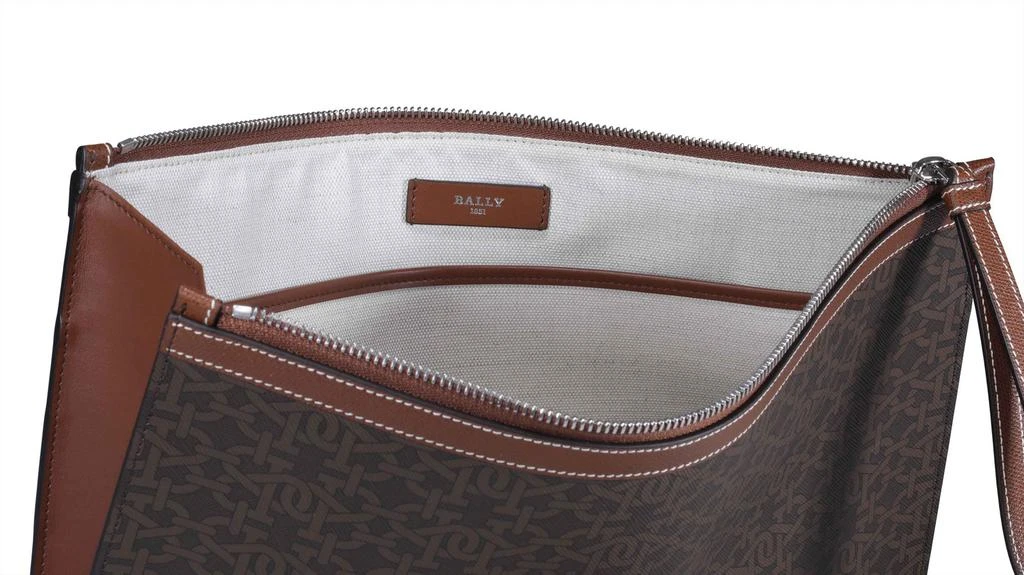 商品Bally|Bally Logo Monogram Zipped Clutch Bag,价格¥2192,第5张图片详细描述