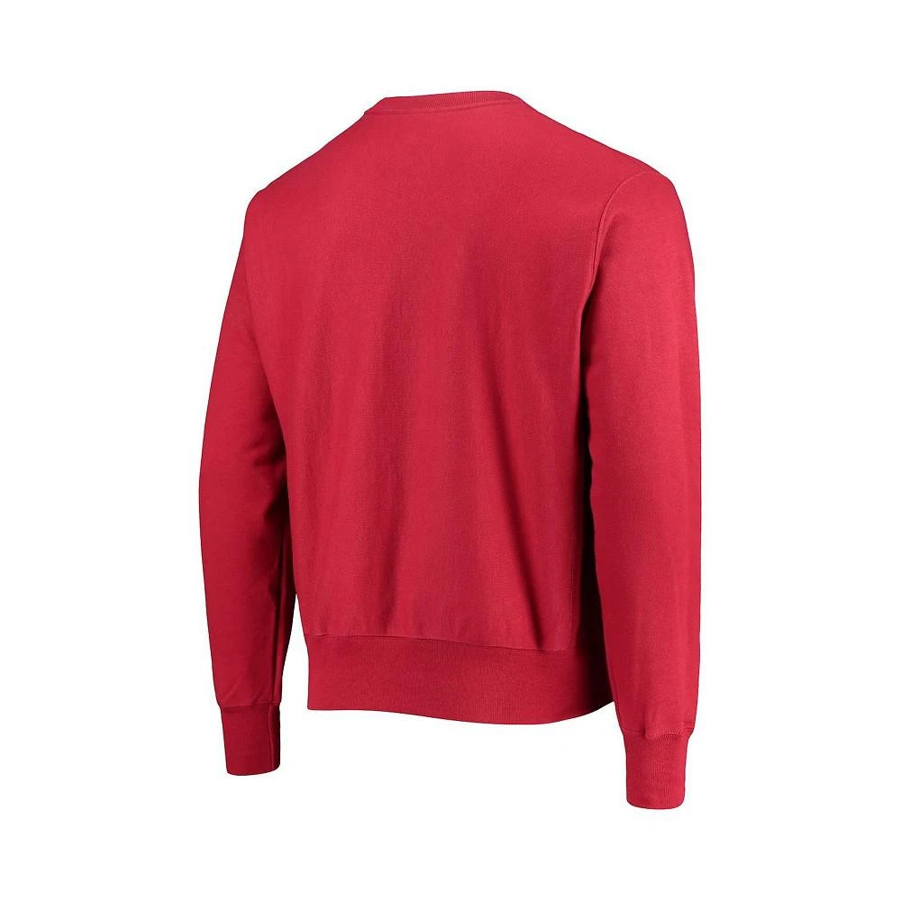 商品CHAMPION|Men's Crimson Indiana Hoosiers Vault Logo Reverse Weave Pullover Sweatshirt,价格¥551,第3张图片详细描述