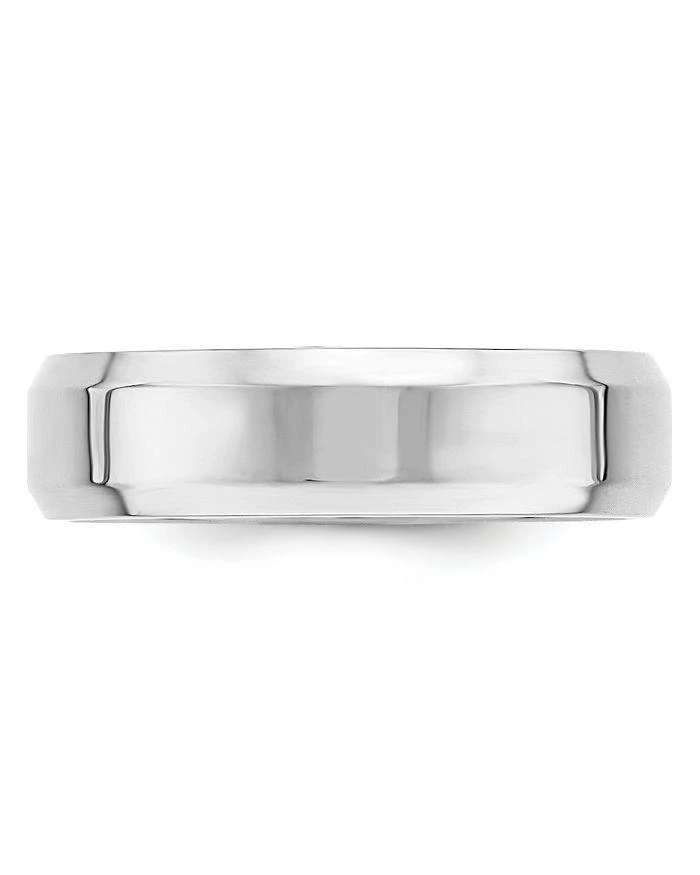 商品Bloomingdale's|Men's 6mm Bevel Edge Comfort Fit Band in 14K White Gold - 100% Exclusive,价格¥2893,第3张图片详细描述