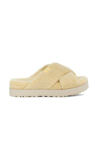 商品UGG|Fuzz Sugar Terry Cross Slide - Banana Pudding,价格¥928,第1张图片