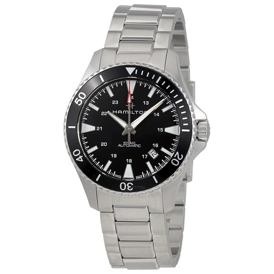 商品Hamilton|Khaki Navy Automatic Black Dial Men's Watch H82335131,价格¥4482,第1张图片