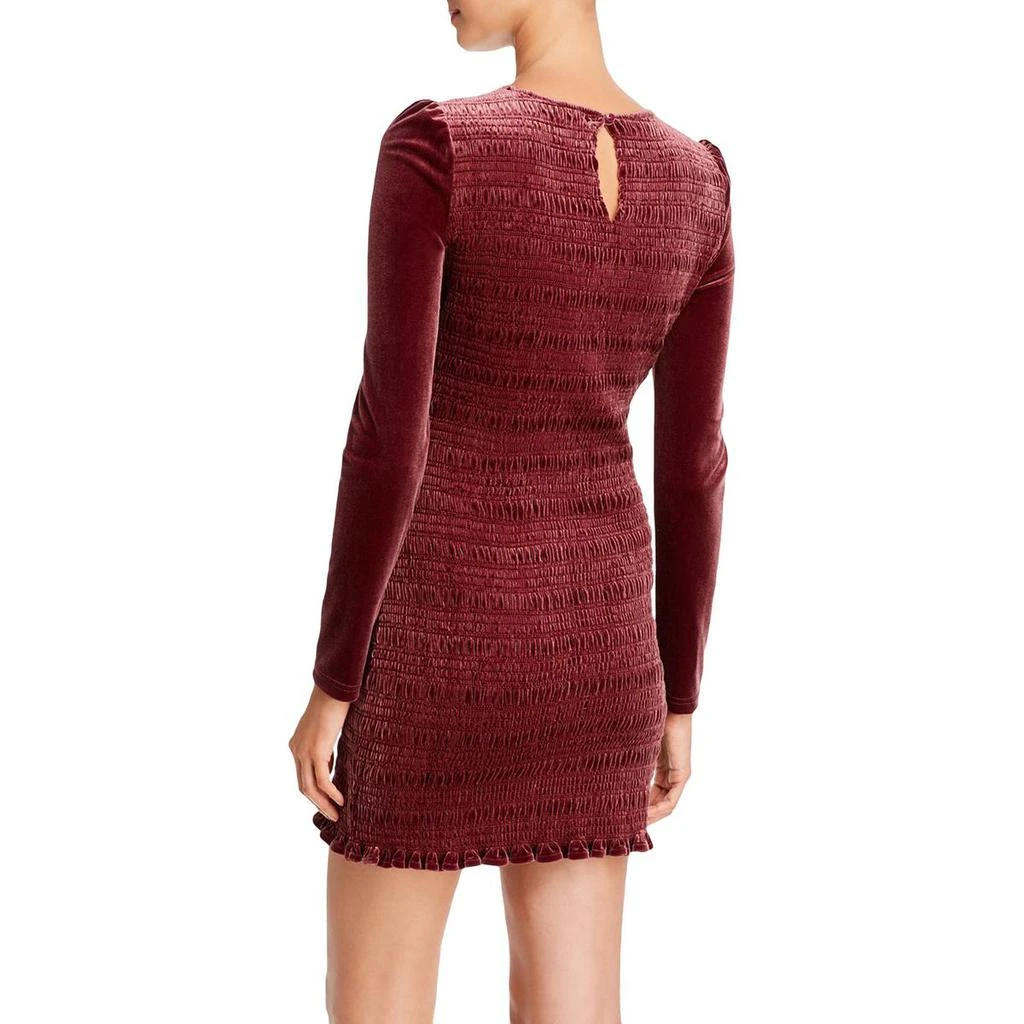 商品AQUA|Aqua Womens Velvet Smocked Cocktail Dress,价格¥92,第2张图片详细描述