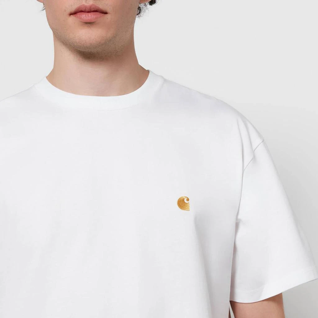 商品Carhartt|Carhartt WIP Men's Chase T-Shirt - White/Gold,价格¥310,第4张图片详细描述