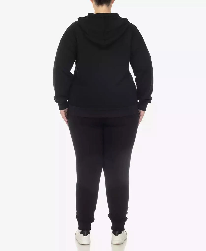 商品White Mark|Plus Size Fleece Lined 2 Pc Tracksuit Set,价格¥627,第2张图片详细描述