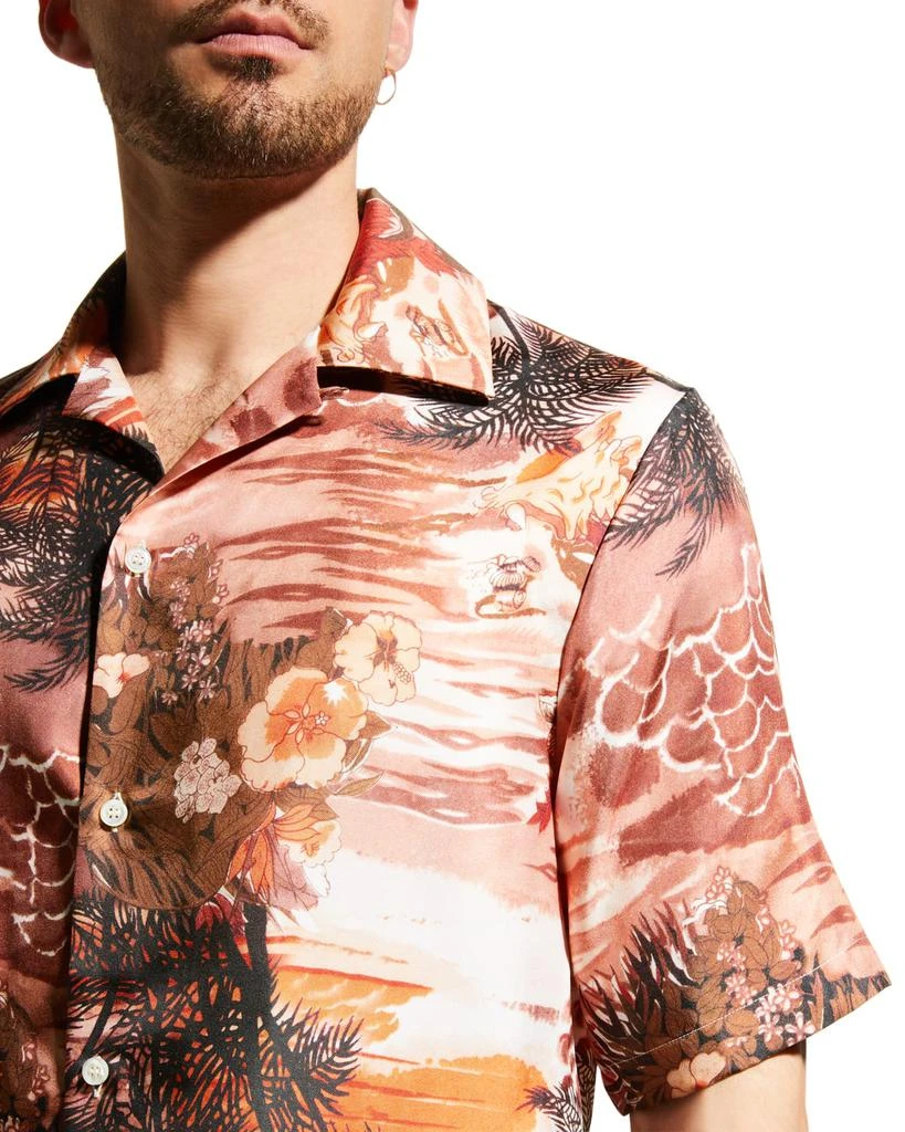 Men's Hawaiian Silk Bowling Shirt 商品