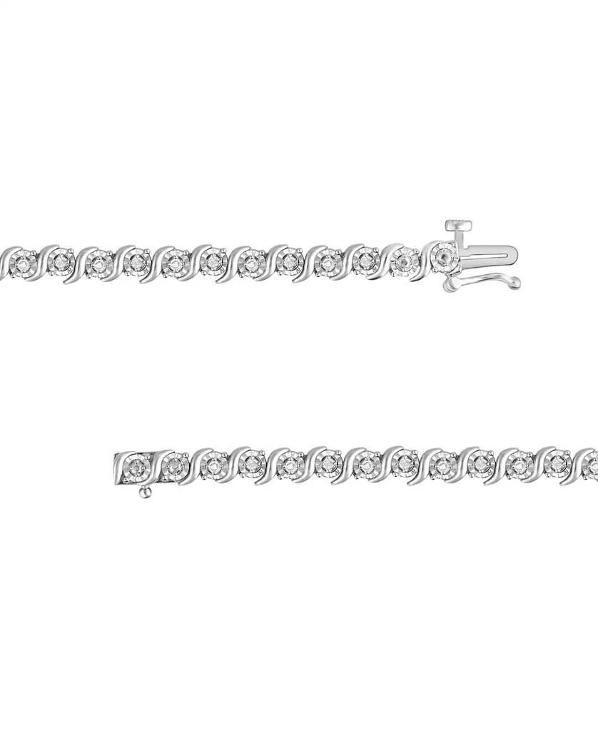 商品Macy's|Diamond Bracelet (1/2 ct. t.w.) in Sterling Silver or Gold-Plated Sterling Silver,价格¥740,第4张图片详细描述